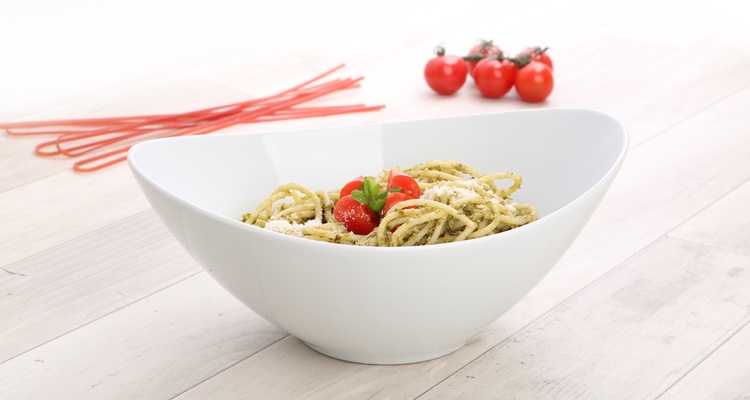 Pastabowl aus Porzellan im Vapiano Design.